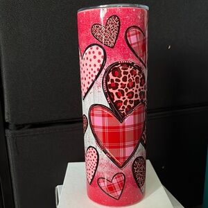 Red and Black Heart Patterned Drinkware